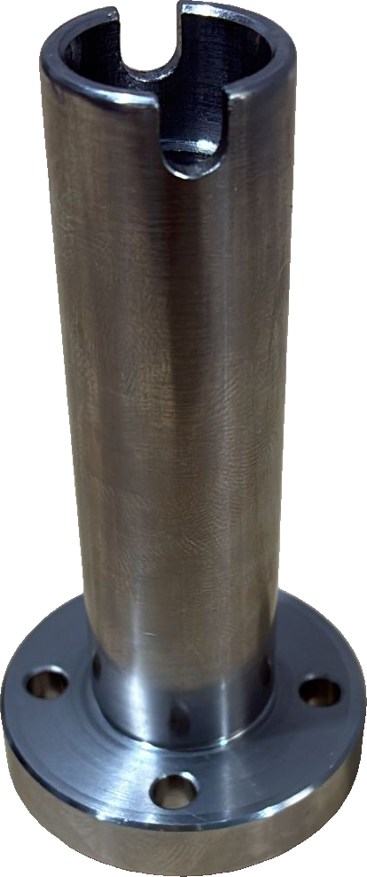 Casquillo con brida ranurado — mecanizado CNC en Mecanizados Baixo Miño