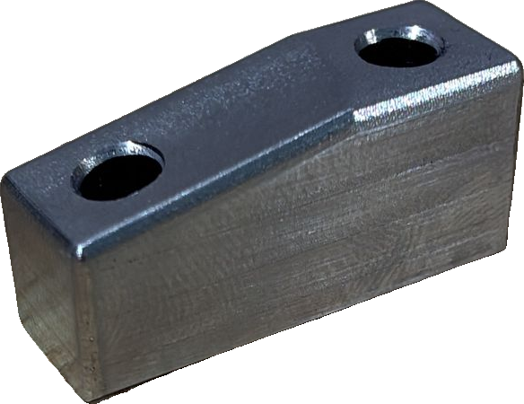 Tope-soporte trapezoidal — mecanizado CNC en Mecanizados Baixo Miño